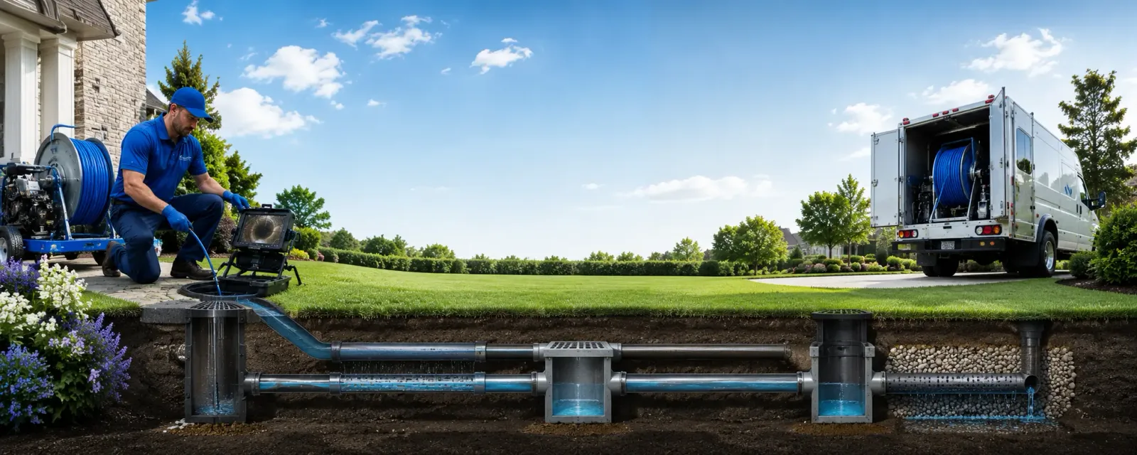 Outdoor drain cleaning information for Six Lakes, MI